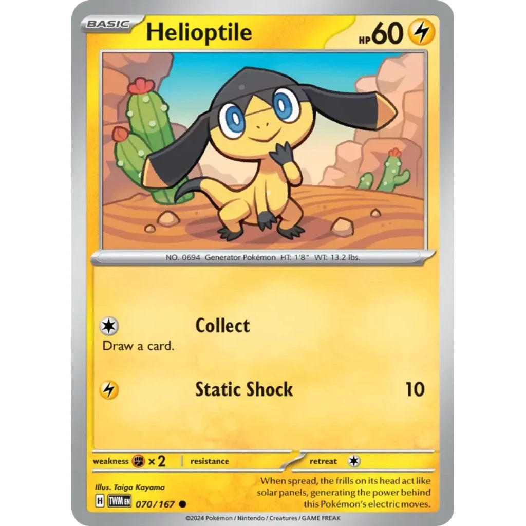 Helioptile 070/167 Common Twilight Masquerade Pokemon Lightly Played (LP) przód
