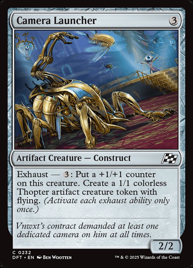 Camera Launcher 232 Common Aetherdrift Magic: The Gathering Near Mint (NM) przód