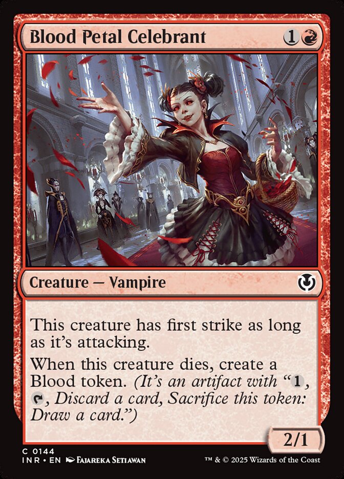 Blood Petal Celebrant 144 Common Innistrad Remastered Magic: The Gathering Near Mint (NM) przód