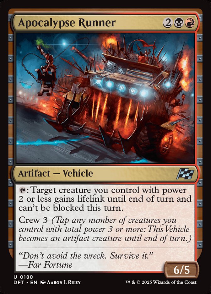Apocalypse Runner 188 Uncommon Aetherdrift Magic: The Gathering Near Mint (NM) przód