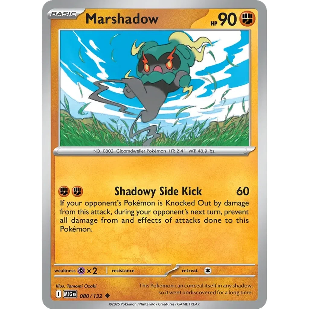 Marshadow 080/132 Uncommon Mega Evolution Pokemon Near Mint (NM) przód
