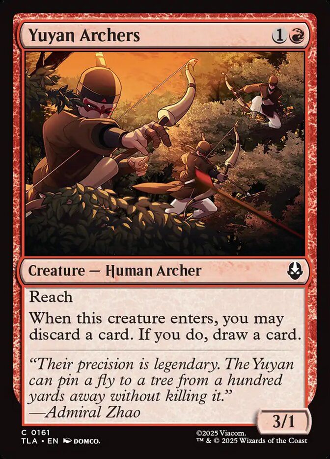 Yuyan Archers 161 Common Avatar: The Last Airbender Magic: The Gathering Near Mint (NM) przód
