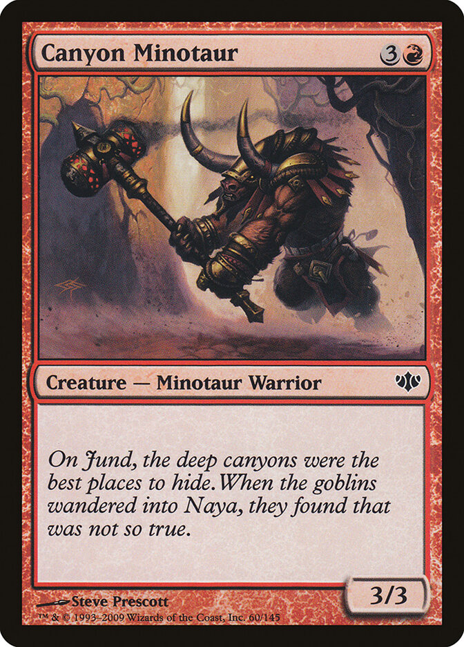 Canyon Minotaur 60 Common Conflux Magic: The Gathering Foil Lightly Played (LP) przód