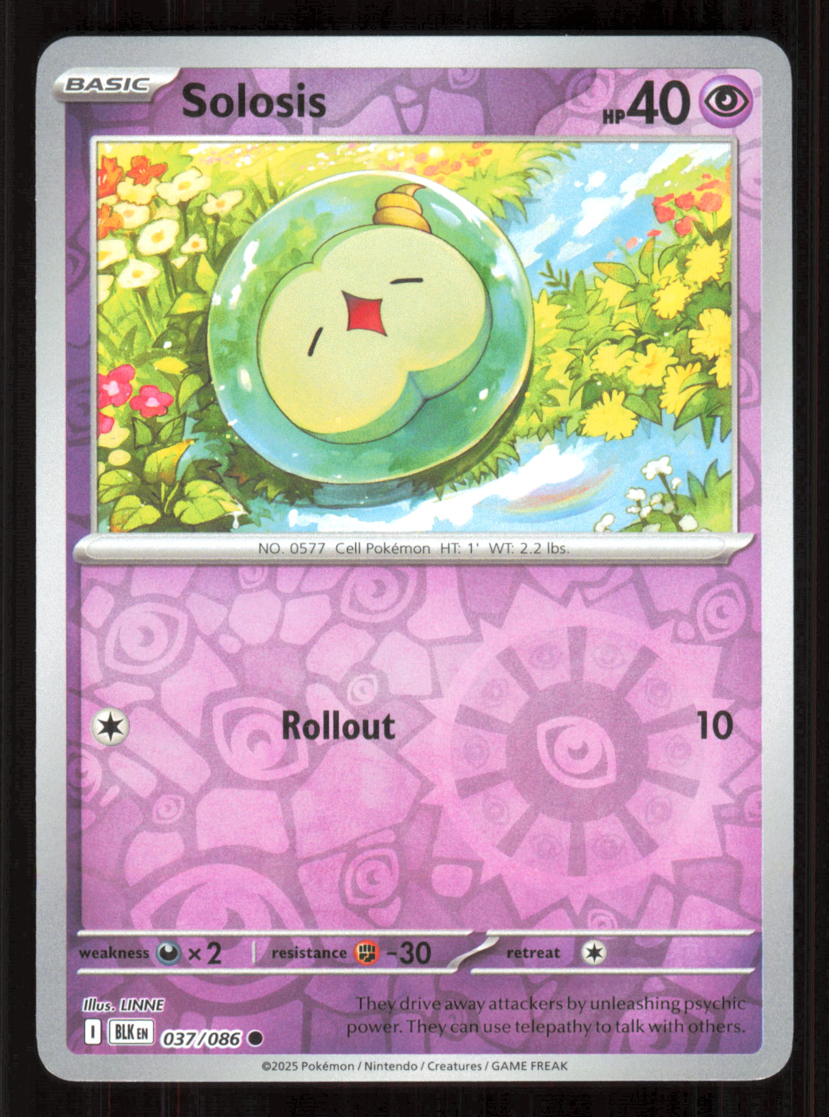 Solosis Common SV: Black Bolt 037/086 Near Mint (NM) przód