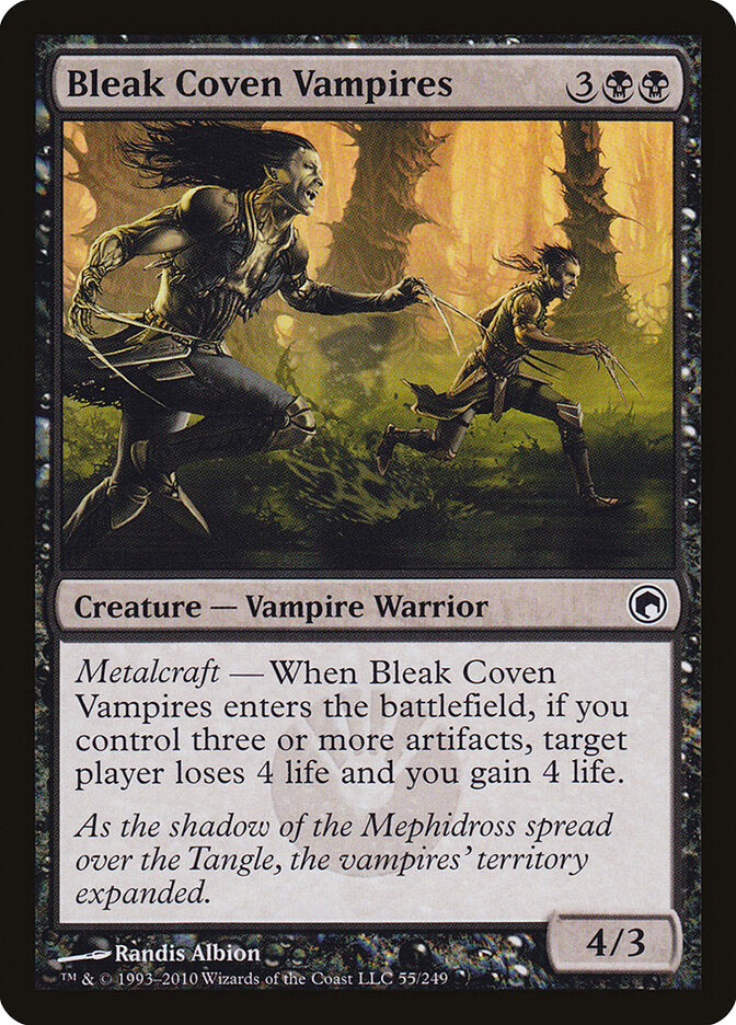 Bleak Coven Vampires 55 Common Scars of Mirrodin Magic: The Gathering Lightly Played (LP) przód