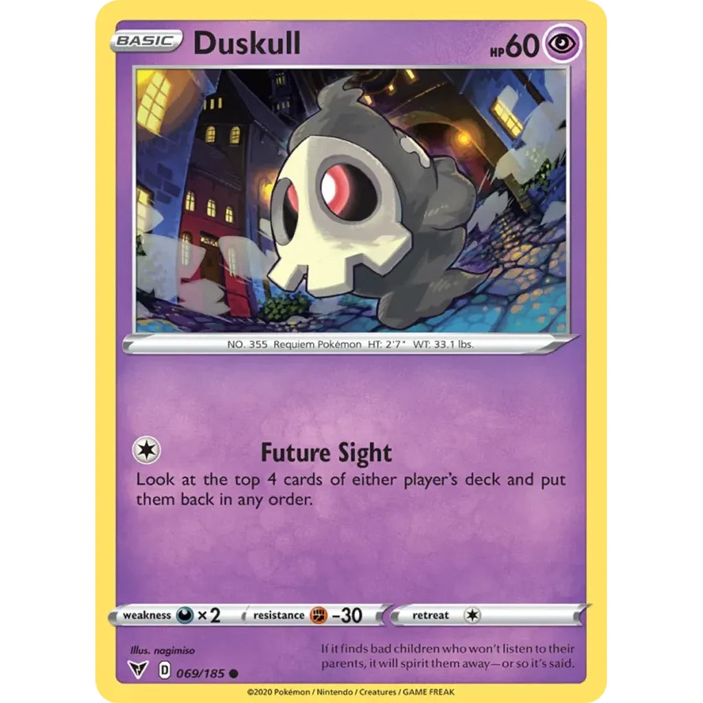 Duskull 069/185 Common Vivid Voltage Pokemon Near Mint (NM) przód