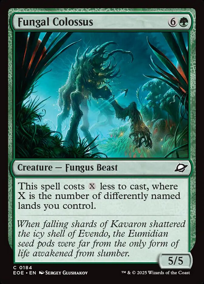 Fungal Colossus 184 Common Edge of Eternities Magic: The Gathering Near Mint (NM) przód