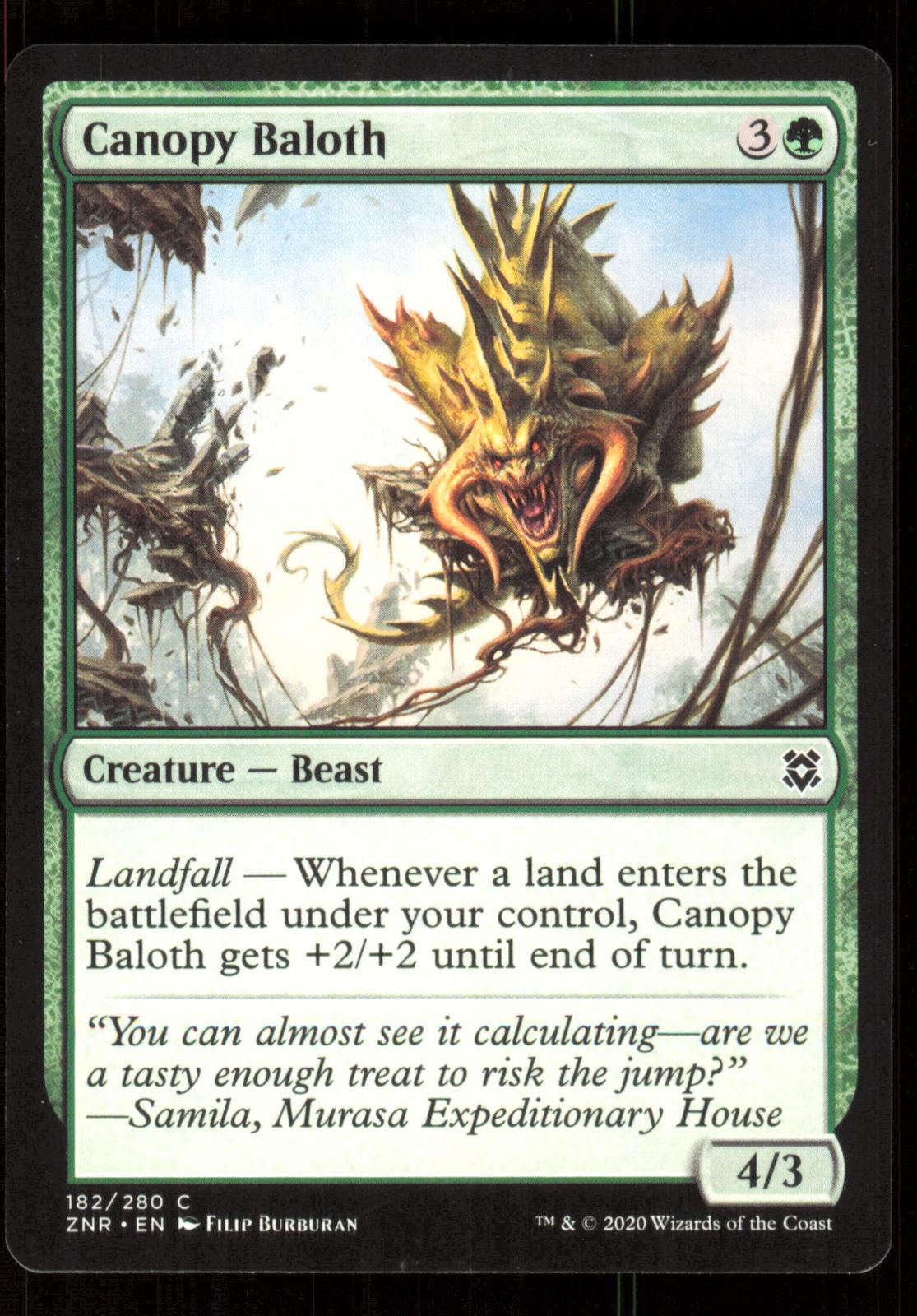 Canopy Baloth 182/280 Common The List Reprints Magic: The Gathering Near Mint (NM) przód