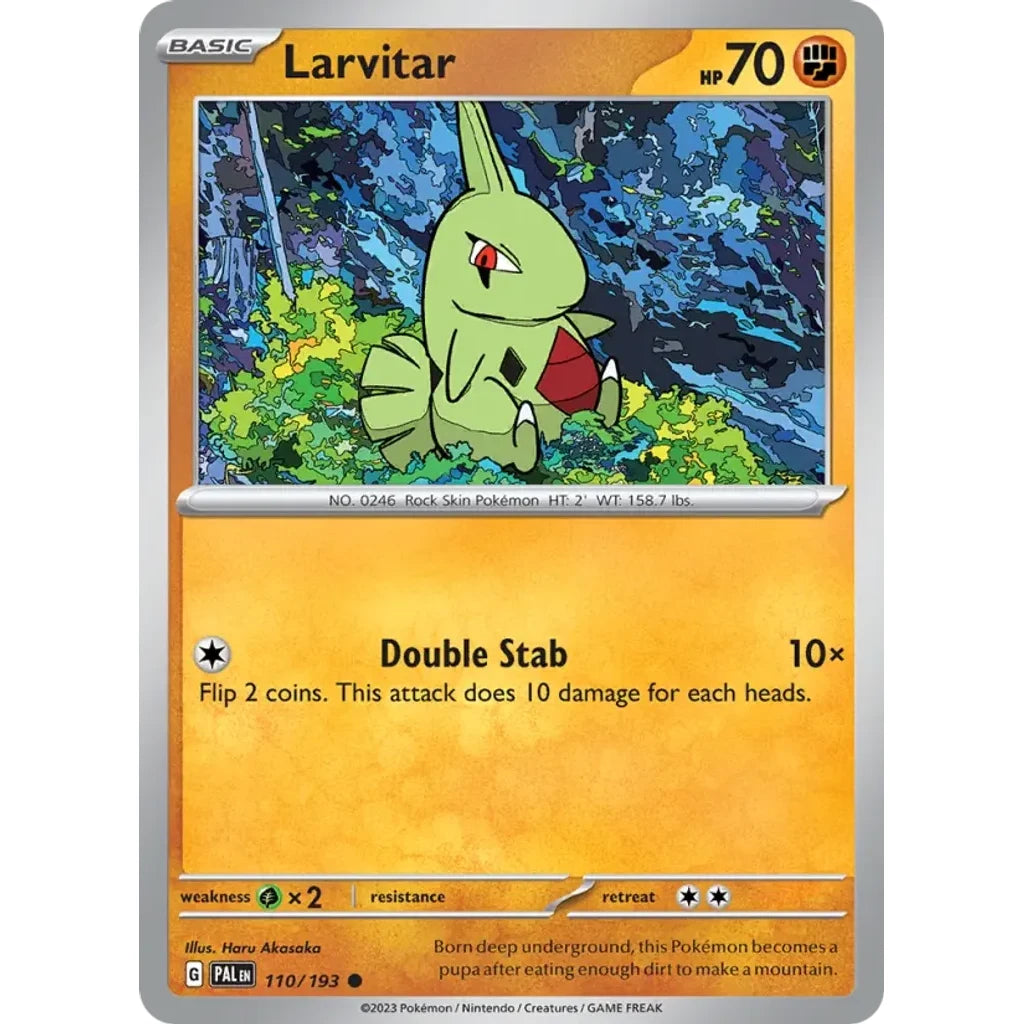Larvitar 110/193 Common Paldea Evolved Pokemon Lightly Played (LP) przód