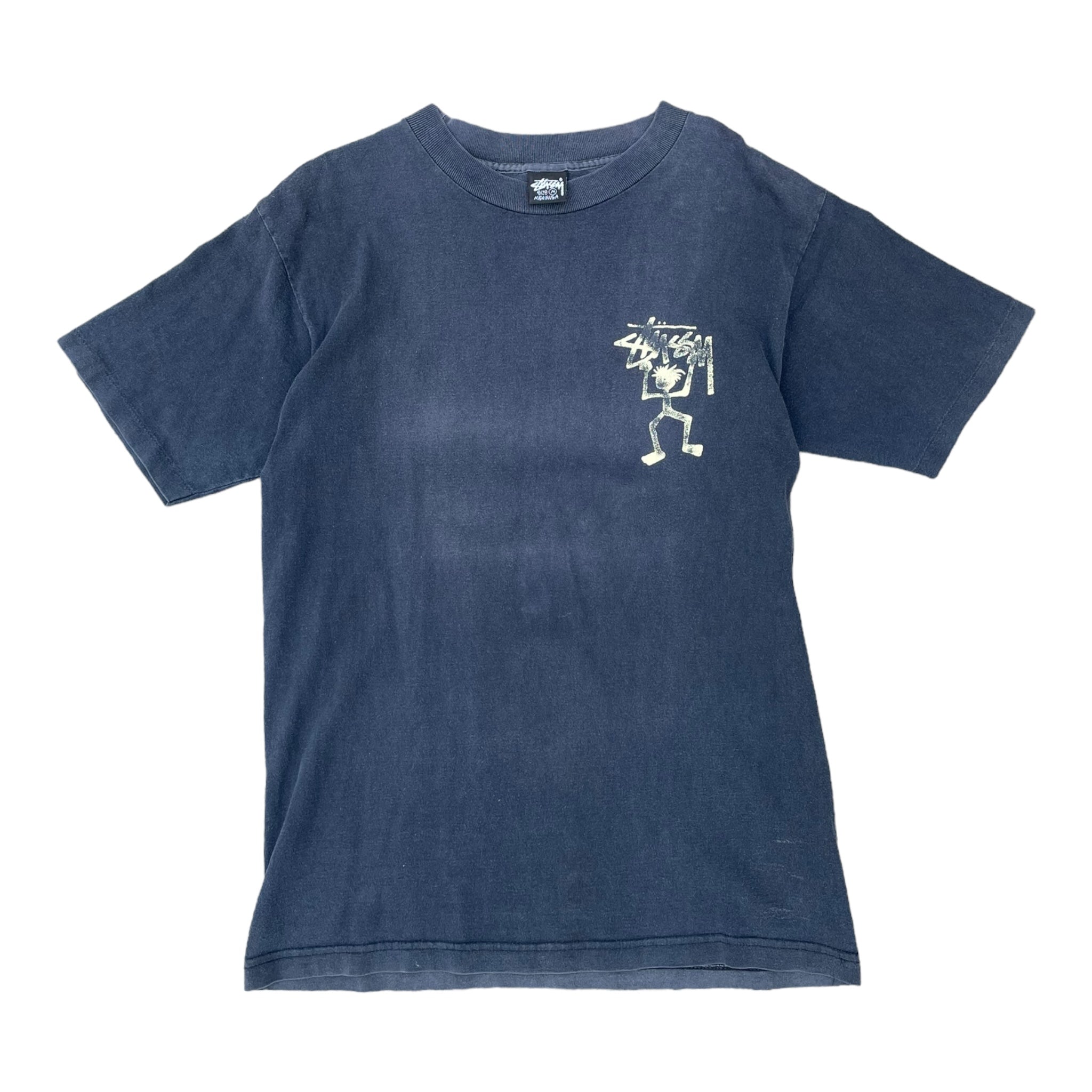 Vintage Stussy Stickman Warrior Man Tshirt - archivebyx