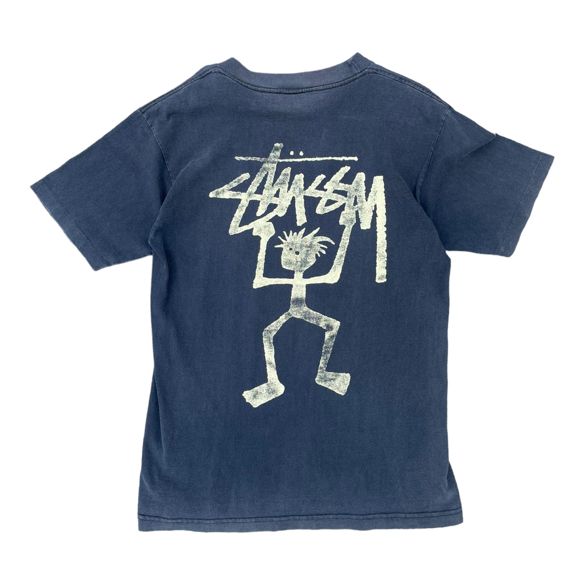 Vintage Stussy Stickman Warrior Man Tshirt - archivebyx