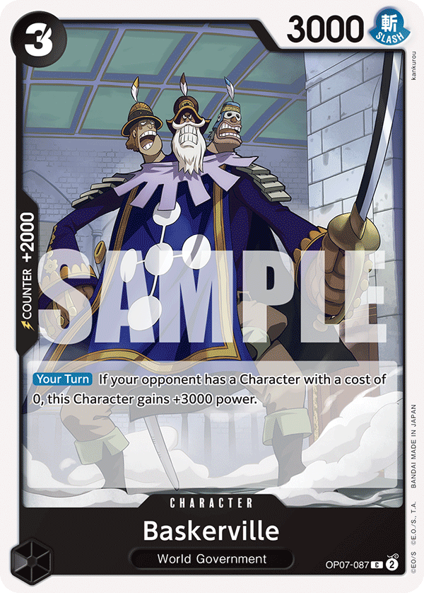 Baskerville OP07-087 Common 500 Years in the Future One Piece Near Mint (NM) przód