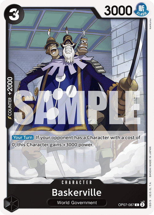 Baskerville OP07-087 Common 500 Years in the Future One Piece Near Mint (NM) przód