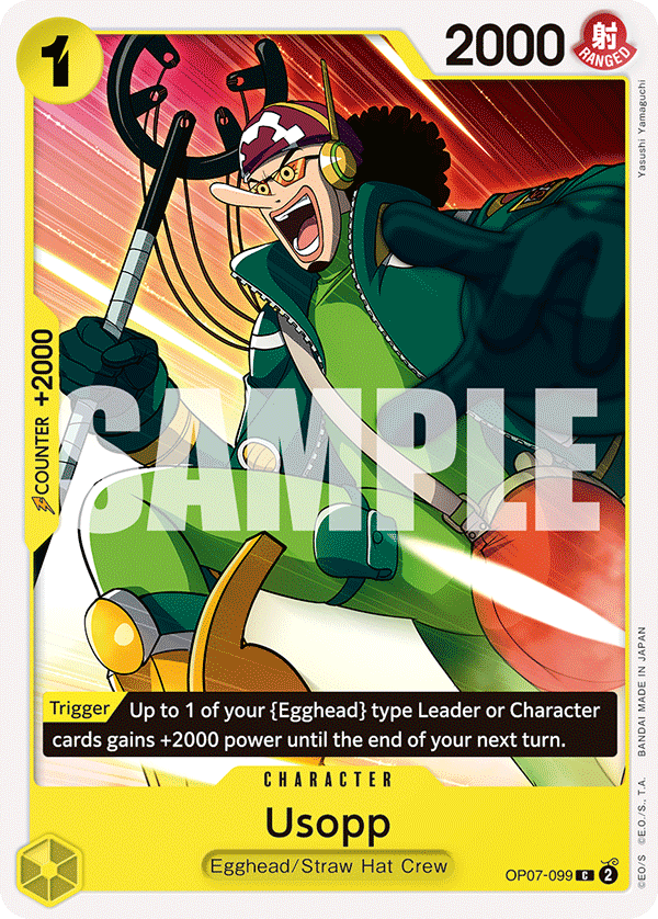 Usopp OP07-099 Common 500 Years in the Future Pre-Release Cards One Piece Near Mint (NM) przód