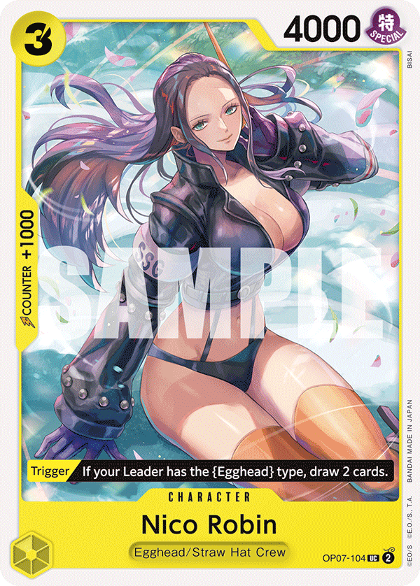 Nico Robin OP07-104 Uncommon 500 Years in the Future One Piece Near Mint (NM) przód