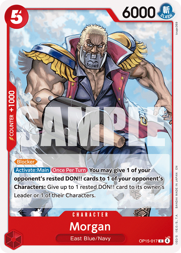 Morgan OP15-017 Common Adventure on Kami's Island One Piece Near Mint (NM) przód