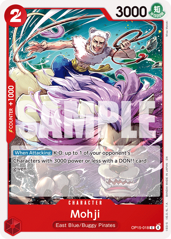 Mohji OP15-018 Common Adventure on Kami's Island One Piece Near Mint (NM) przód