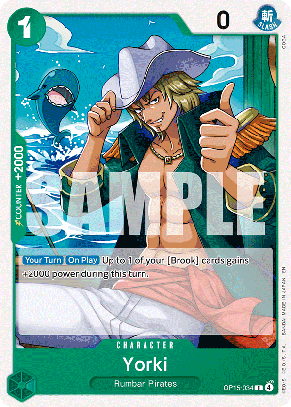 Yorki OP15-034 Common Adventure on Kami's Island One Piece Near Mint (NM) przód
