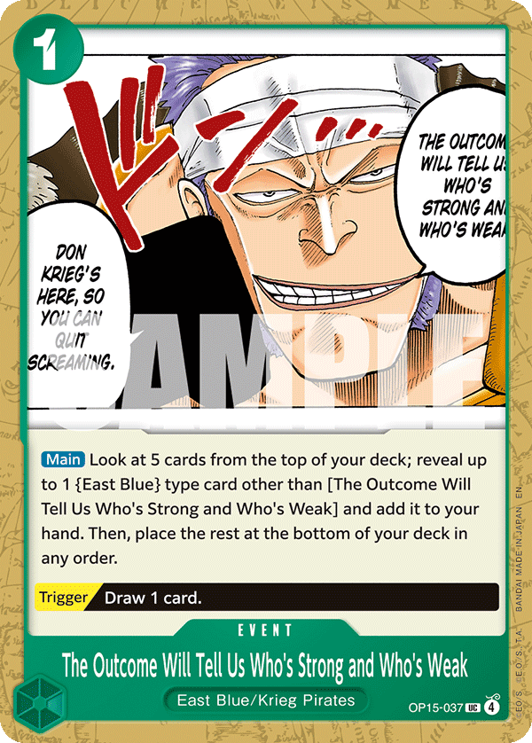 The Outcome Will Tell Us Who's Strong and Who's Weak OP15-037 Adventure on Kami's Island One Piece Near Mint (NM) przód