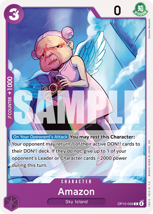 Amazon OP15-059 Common Adventure on Kami's Island One Piece Near Mint (NM) przód
