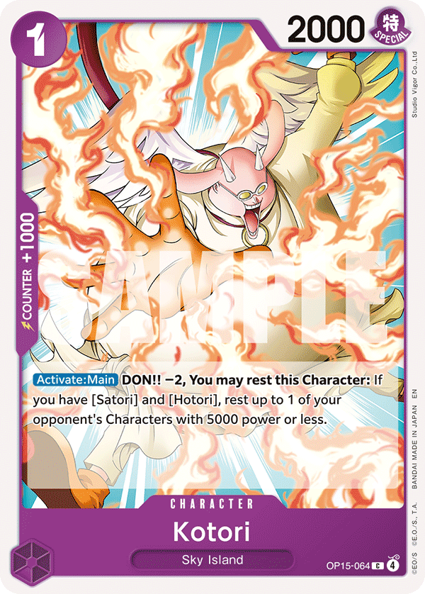 Kotori OP15-064 Common Adventure on Kami's Island One Piece Near Mint (NM) przód