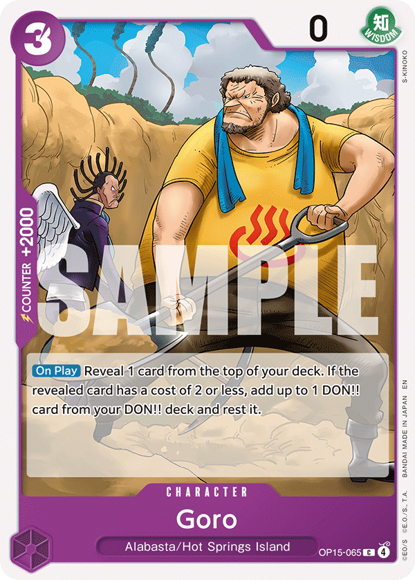 Goro OP15-065 Common Adventure on Kami's Island One Piece Near Mint (NM) przód