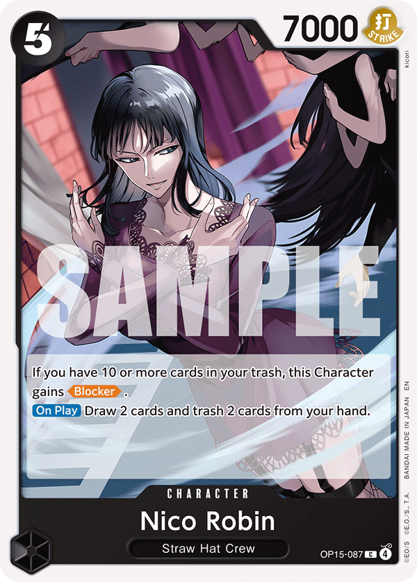 Nico Robin OP15-087 Common Adventure on Kami's Island One Piece Near Mint (NM) przód
