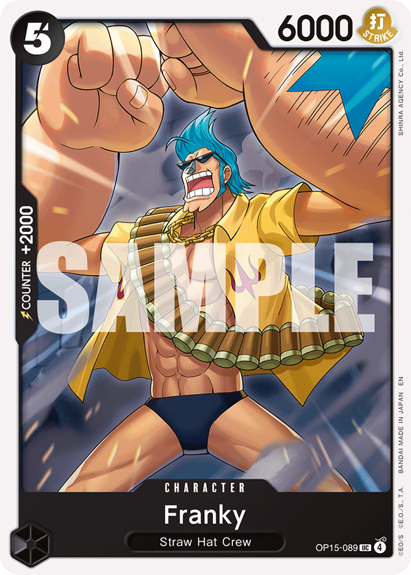 Franky OP15-089 Uncommon Adventure on Kami's Island One Piece Near Mint (NM) przód