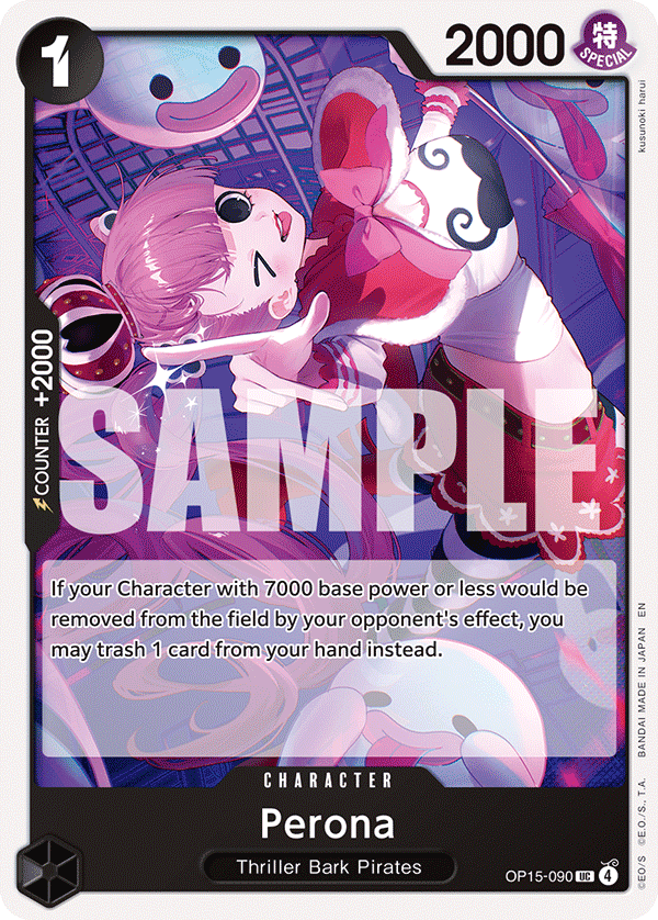 Perona OP15-090 Uncommon Adventure on Kami's Island One Piece Near Mint (NM) przód