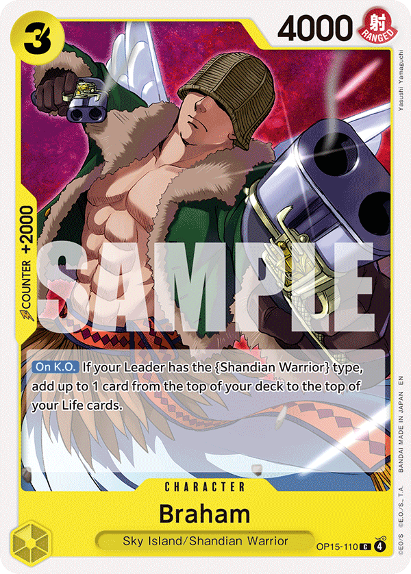 Braham OP15-110 Common Adventure on Kami's Island One Piece Near Mint (NM) przód