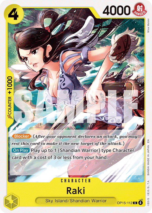 Raki OP15-112 Common Adventure on Kami's Island One Piece Near Mint (NM) przód