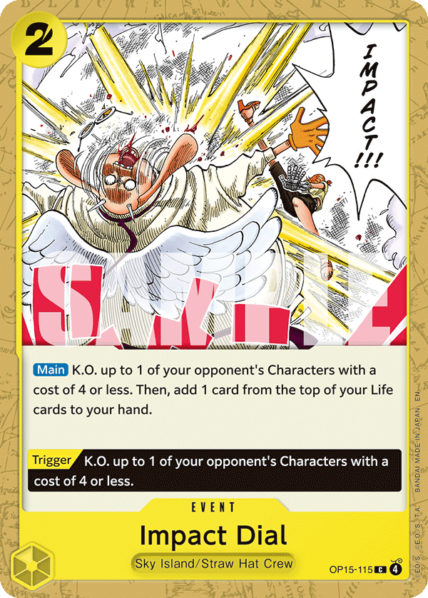 Impact Dial OP15-115 Common Adventure on Kami's Island One Piece Near Mint (NM) przód