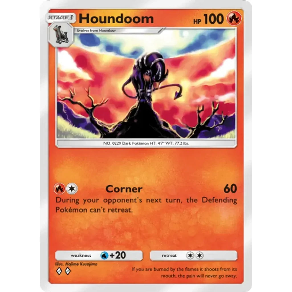 Houndoom 034/198 Holo Common Trick or Trade BOOster 2023 Pokemon Holo Near Mint (NM) przód