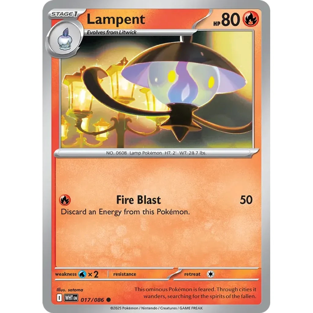 Lampent 017/086 Common SV: White Flare Pokemon Near Mint (NM) przód