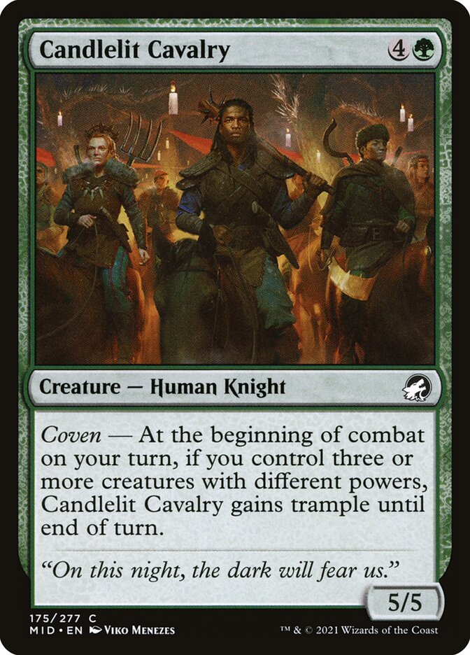 Candlelit Cavalry 175 Common Innistrad: Midnight Hunt Magic: The Gathering Near Mint (NM) przód