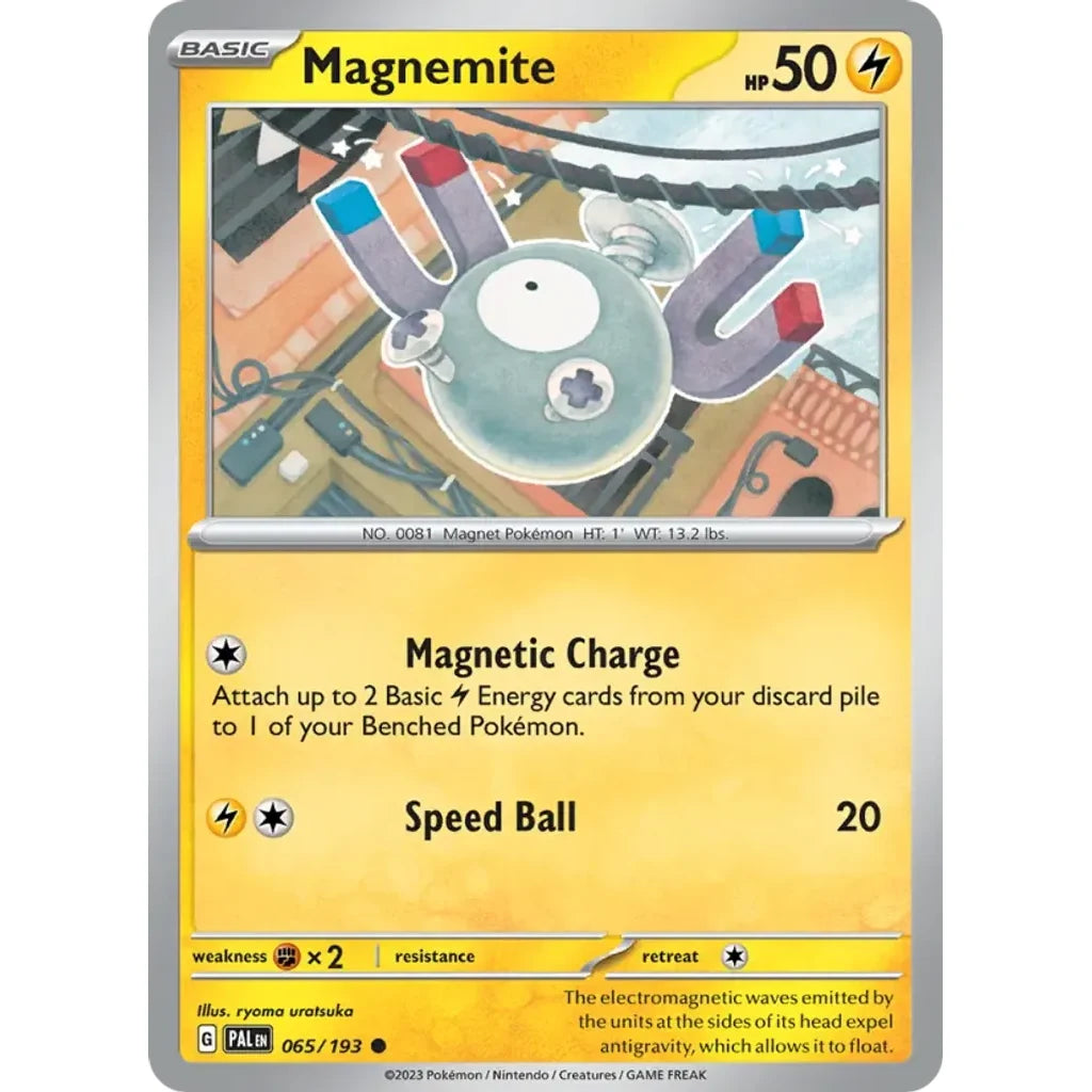 Magnemite 065/193 Common Paldea Evolved Pokemon Near Mint (NM) przód