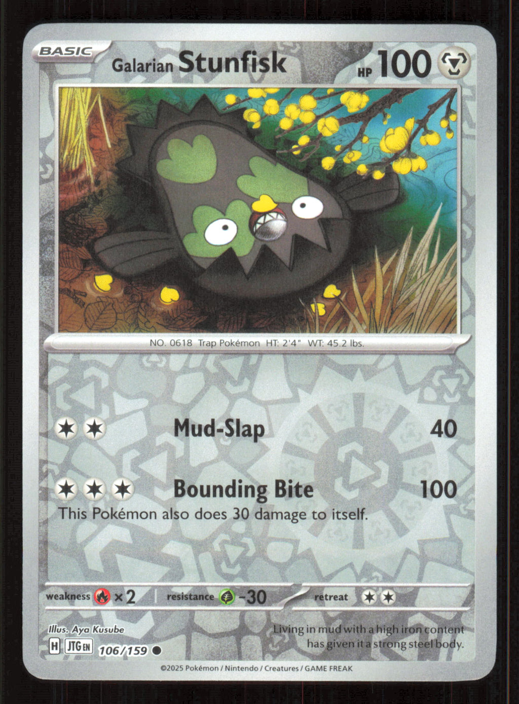 Galarian Stunfisk Common SV09: Journey Together 106/159 Near Mint (NM) — przód