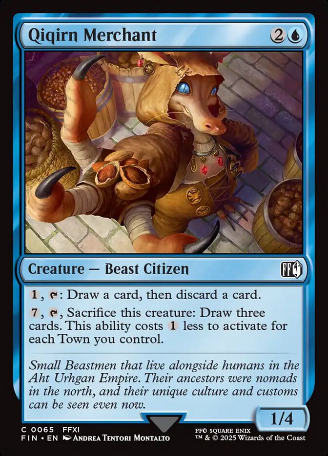 Qiqirn Merchant 65 Common FINAL FANTASY Magic: The Gathering Near Mint (NM) przód