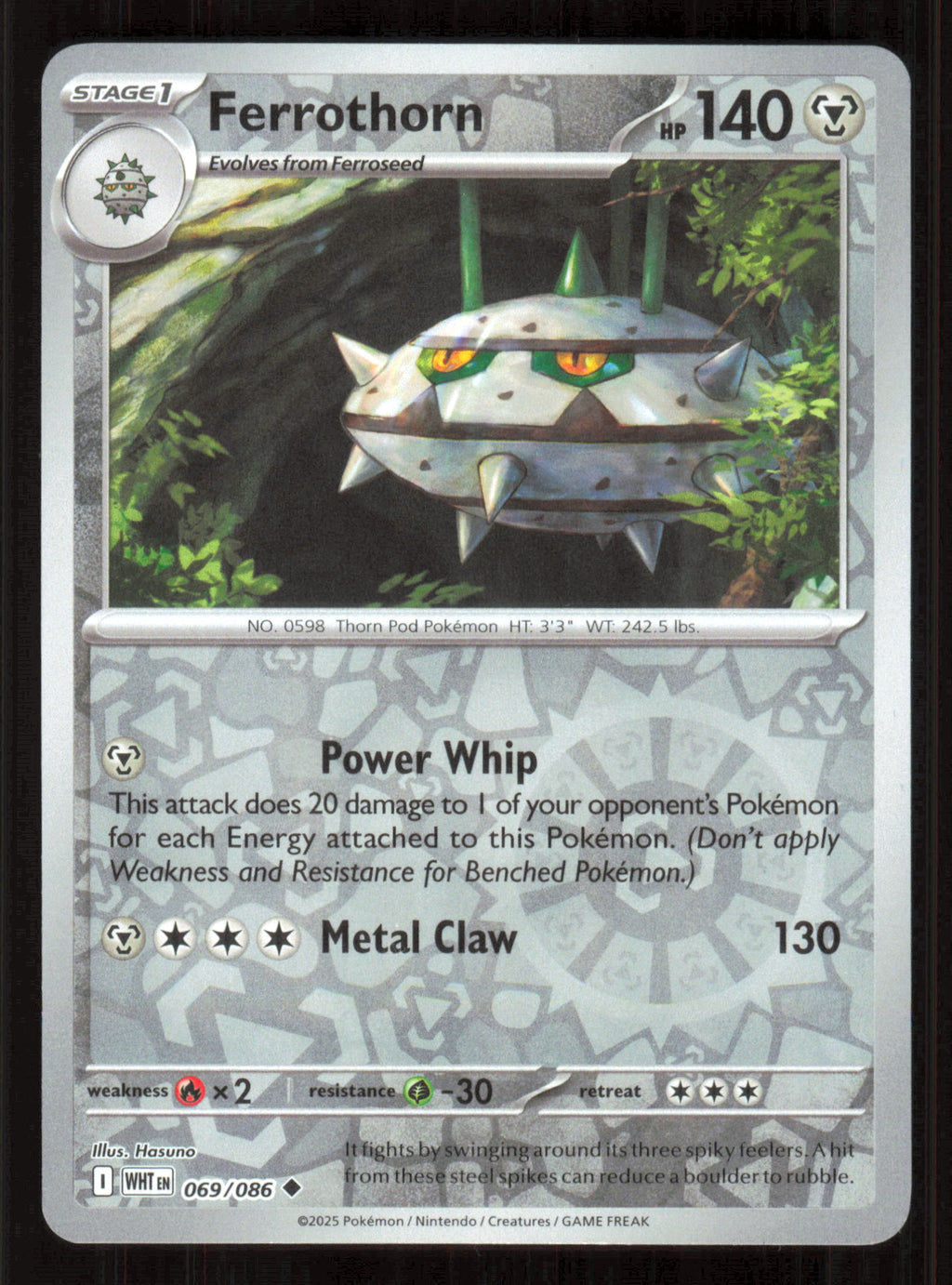 Ferrothorn Uncommon SV: White Flare 069/086 Near Mint (NM) — przód