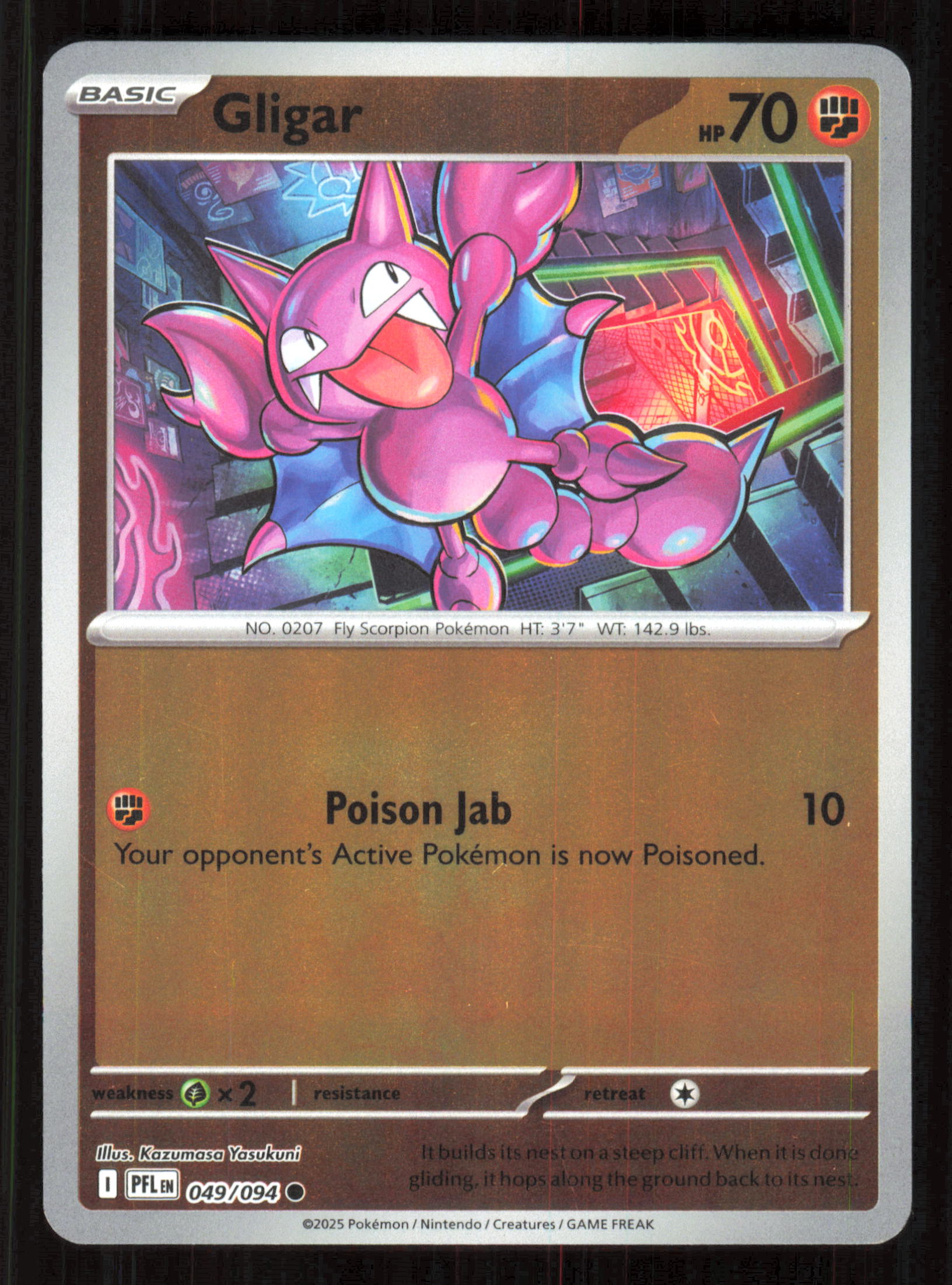 Gligar Common ME02: Phantasmal Flames 049/094 Near Mint (NM) — przód