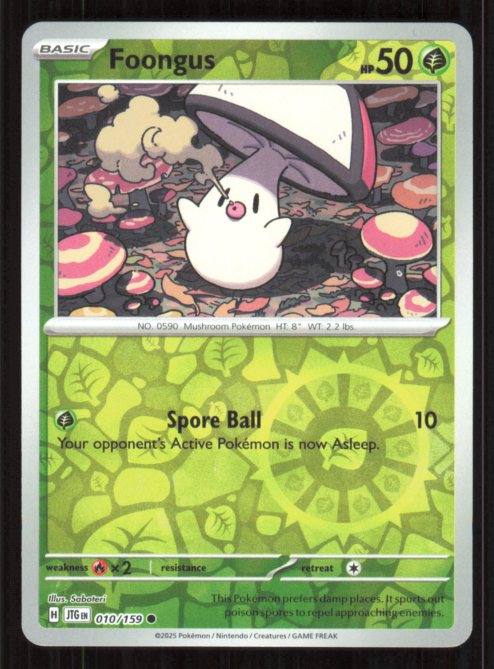 foongus pokemon card Foongus Common SV09: Journey Together 010/159 – archivebyx