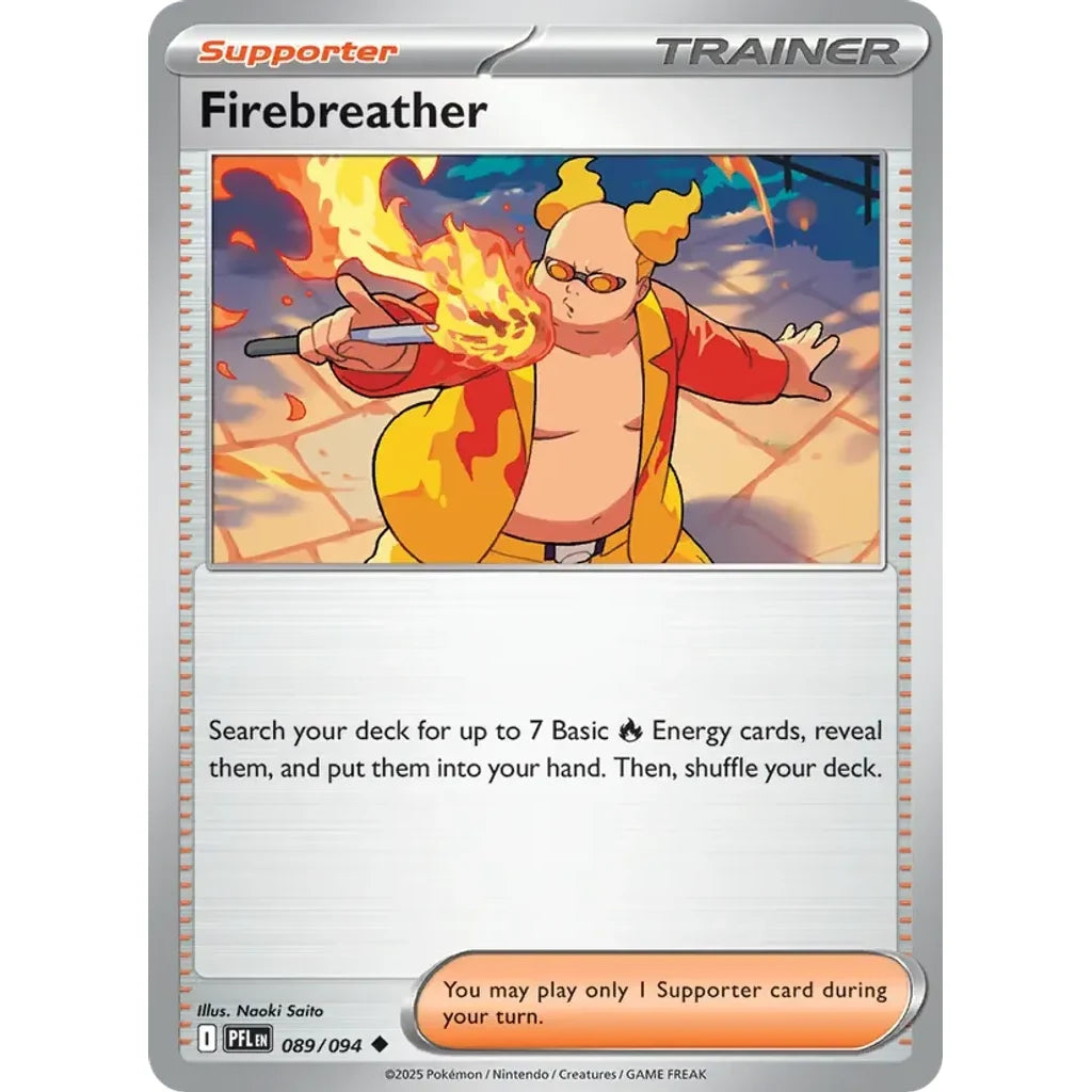 Firebreather 089/094 Uncommon Phantasmal Flames Pokemon Near Mint (NM) przód