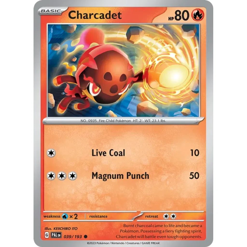 Charcadet 039/193 Common Paldea Evolved Pokemon Lightly Played (LP) przód