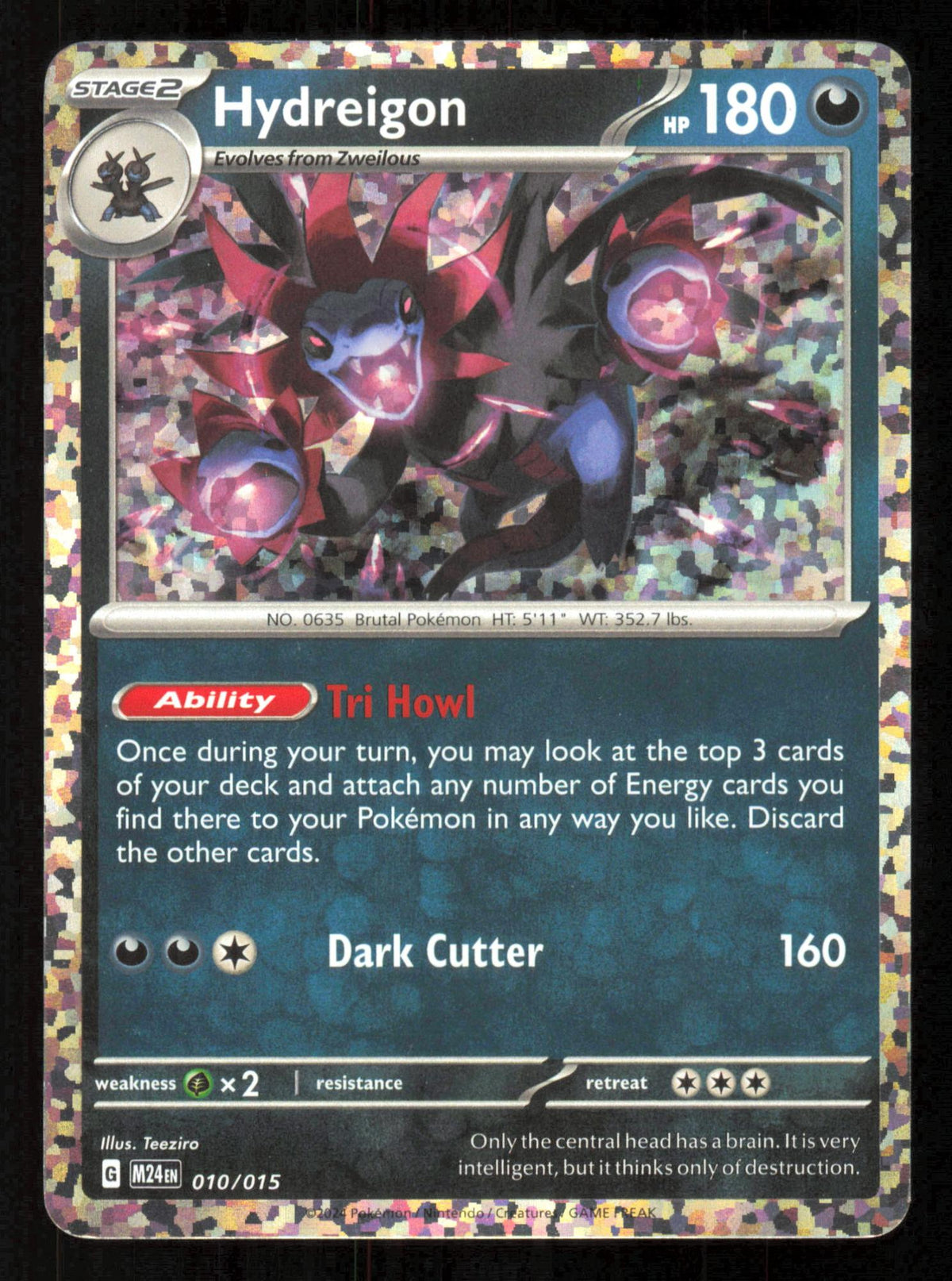 Hydreigon 010/015 Holo Promo McDonald's Promos 2024 Pokemon Holo Lightly Played (LP) przód