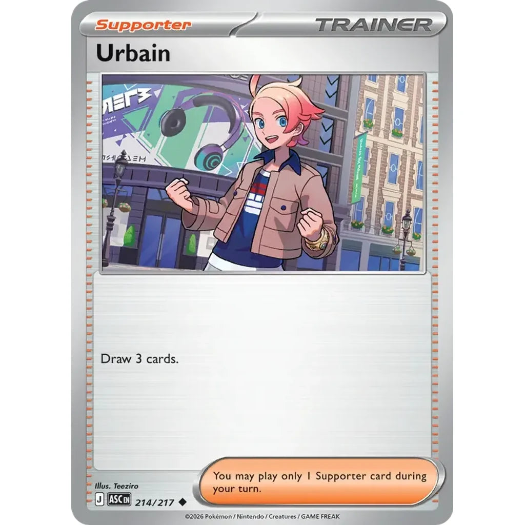Urbain 214/217 Uncommon ME: Ascended Heroes Pokemon Near Mint (NM) przód