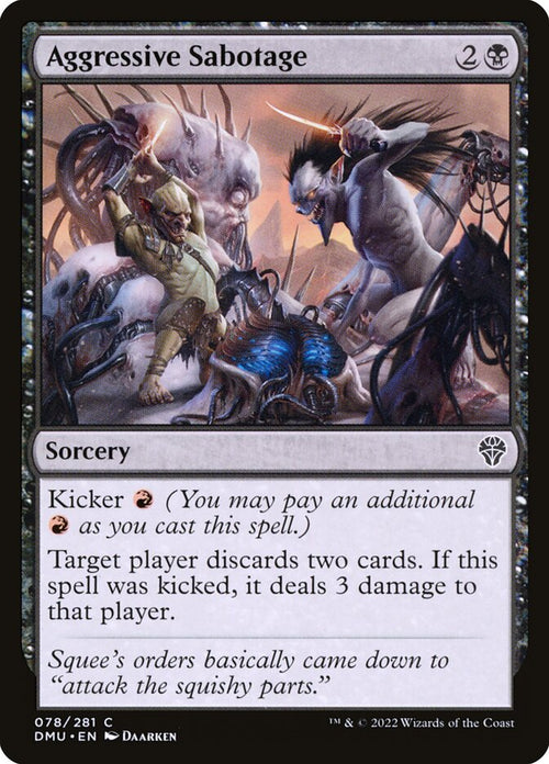 Aggressive Sabotage 78 Common Dominaria United Magic: The Gathering Near Mint (NM) przód