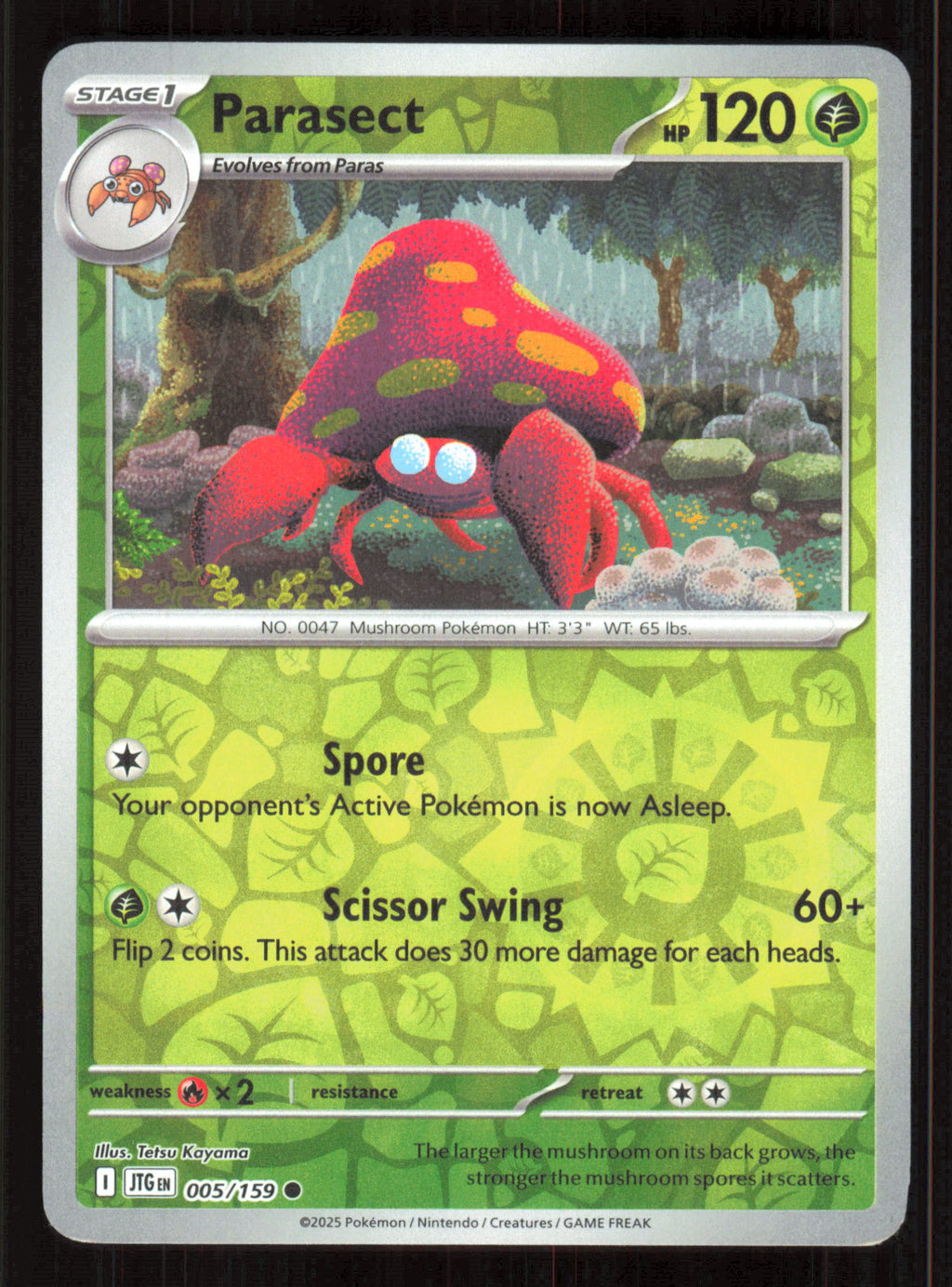 Parasect Common SV09: Journey Together 005/159 Near Mint (NM) — przód