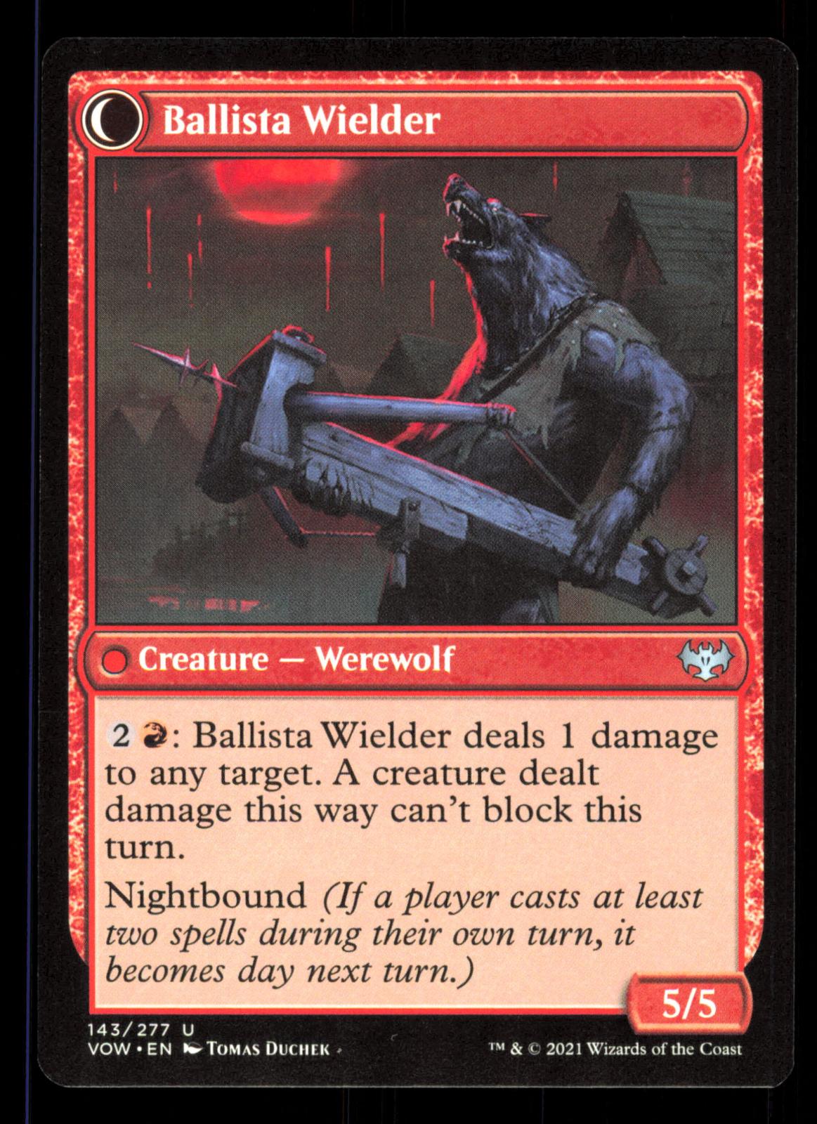 Ballista Watcher 143 Uncommon Innistrad: Crimson Vow Magic: The Gathering Near Mint (NM) tył