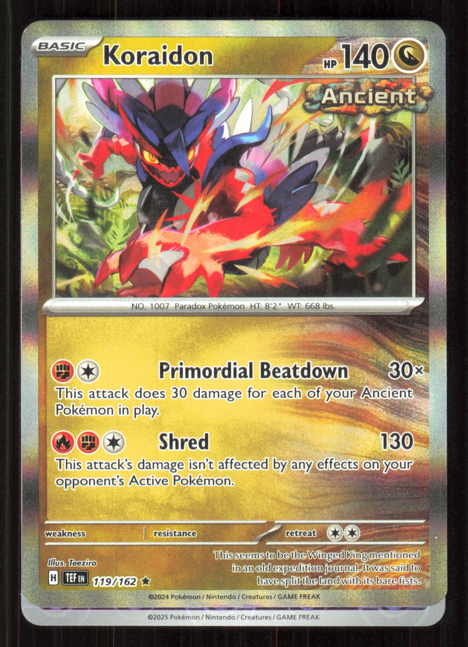 Koraidon Rare SV05: Temporal Forces 119/162 Near Mint (NM) — przód