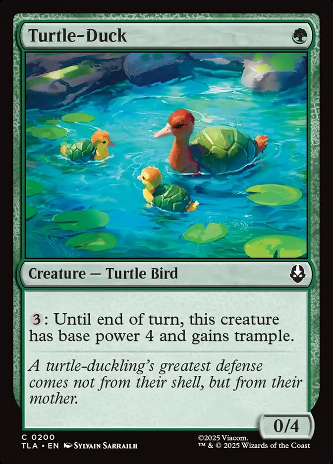 Turtle-Duck 200 Common Avatar: The Last Airbender Magic: The Gathering Near Mint (NM) przód